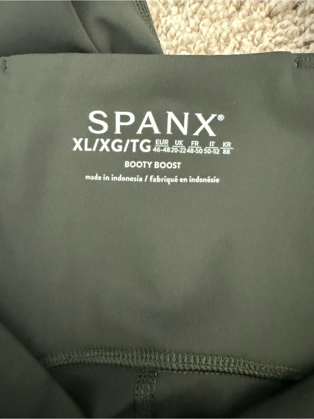 SPANXShape Active Booty Boost 7/8 High Waist Leggings Green Size XL - Picture 3 of 5